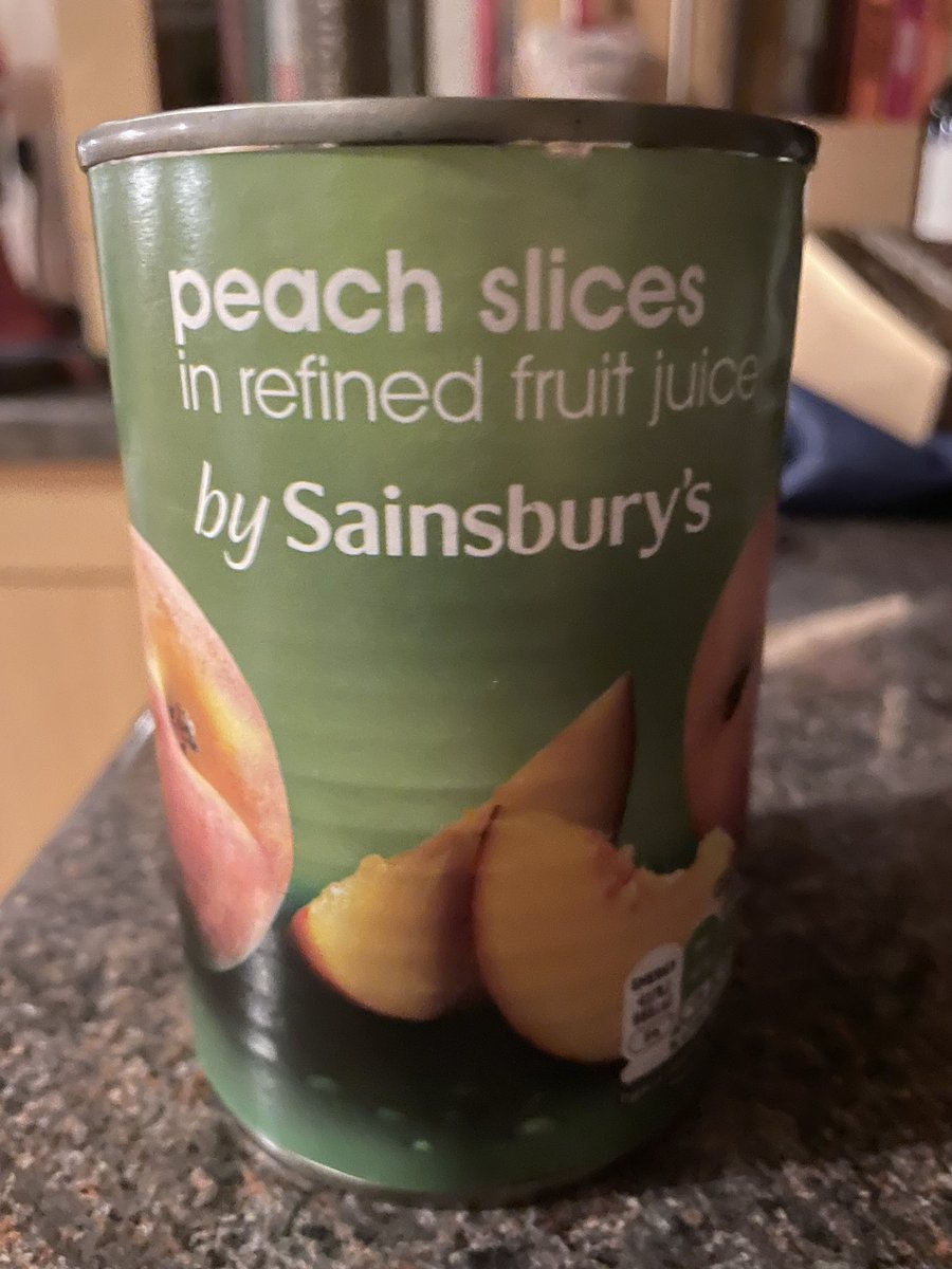 Why does every cupboard have a tin of sliced peaches at the back?