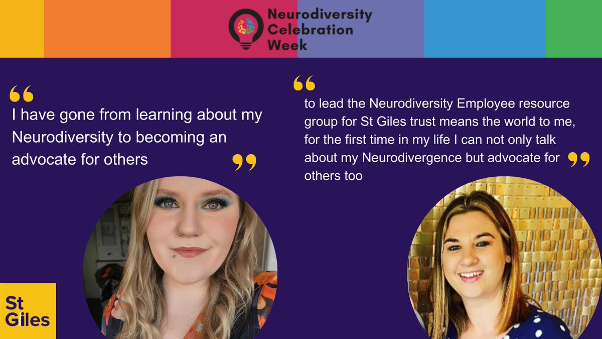 We're proud to be supporting @NCWeek To embrace, support and celebrate neurodivergence around St Giles, the Neurodiversity Forum was set up in 2022. We are proactively looking at ways of making our ways of working accessible to all. #NeurodiversityCelebrationWeek