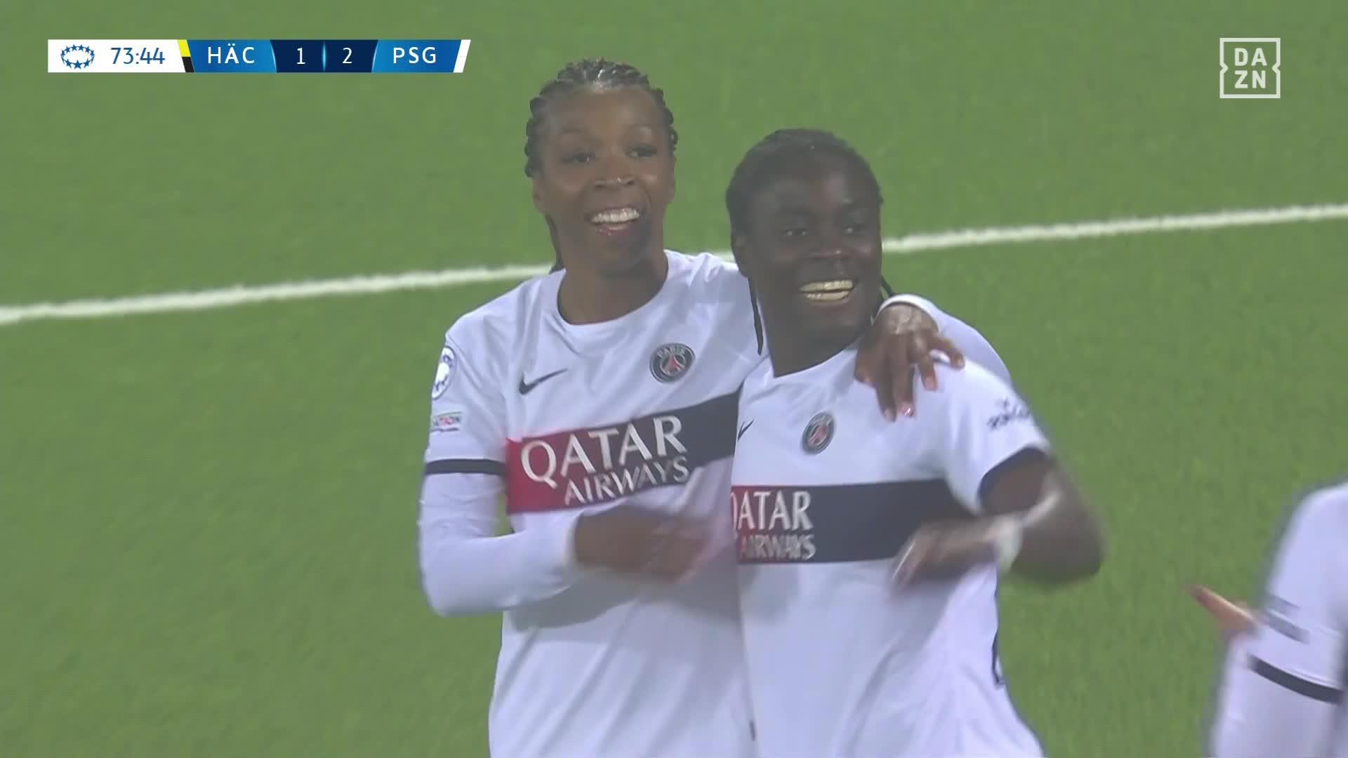 Tabitha Chawinga doesn't miss from there! 🎯Watch BK Häcken vs. PSG LIVE and FREE on  #UWCLonDAZN #NewDealforWomensFootball