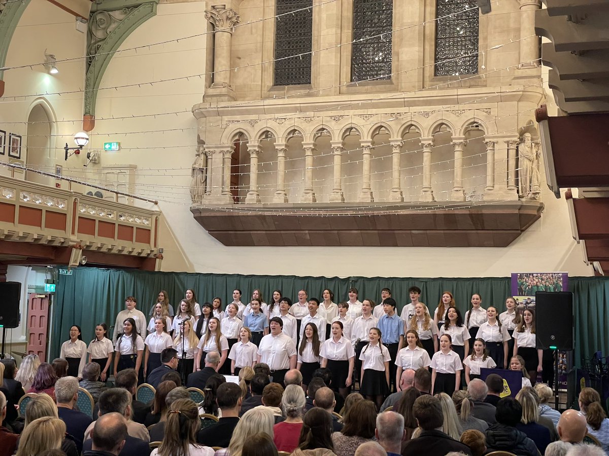 Next up we have the Poynton High School Senior Choir. The choir is sounding great at Congleton Town Hall! What a brilliant venue.