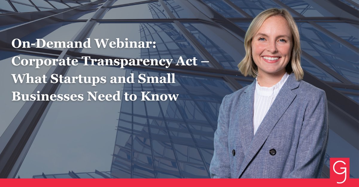 Hear from Bailey Barnes in this short but informative 30-minute presentation hosted by @Venture4America on The Corporate Transparency Act and what businesses need to know about upcoming reporting deadlines. ow.ly/VJqO50QY7C5 #CTA #CorporateTransparencyAct