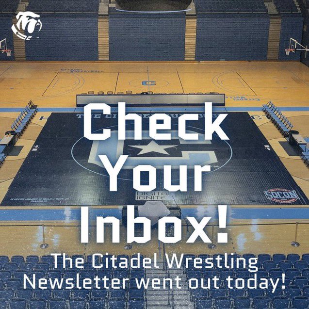 The Citadel Wrestling Newsletter went out today! 📨 Highlights in this edition include updates on tomorrow’s NCAA championships, 2024 summer camps, and more! Send us a DM if you would like to be included on the mailing list❗️