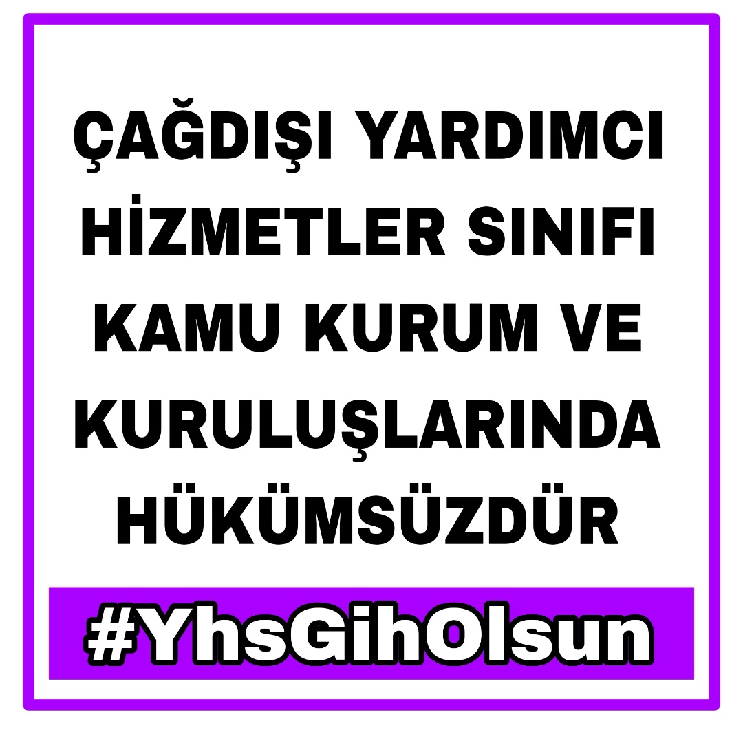 #YHSKadroBekliyor @Akparti @RTErdogan @RTEdijital @_cevdetyilmaz @isikhanvedat @omerrcelik @NumanKurtulmus @mustafaelitas @hasandogan @fahrettinaltun @AvOzlemZengin @OnderKahveci @turgutaltinok06 @murat_kurum #YardımcıHizmetlerKaldırılsın