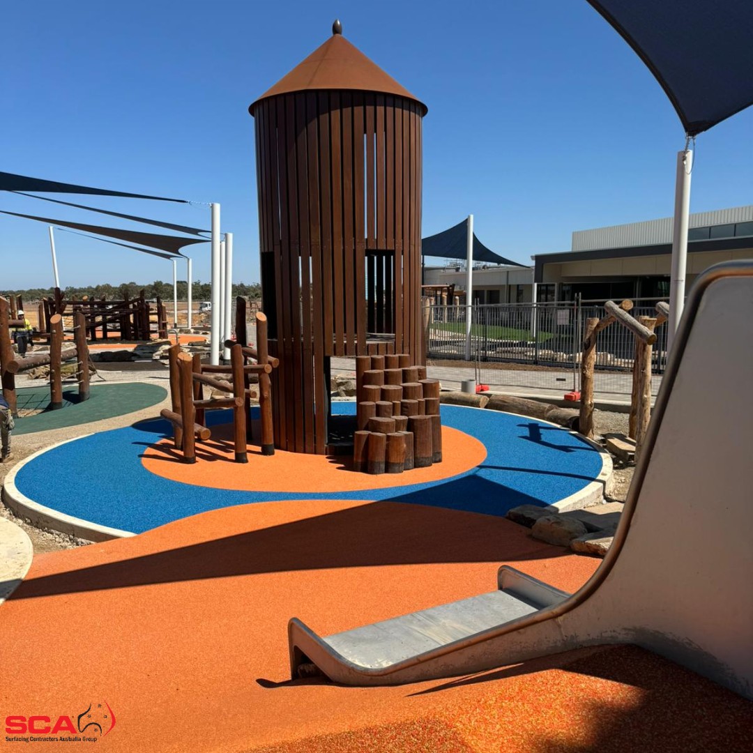 Our team recently completed the #rubbersoftfall #safetysurfacing for the Trinity college campus in St Ives Roseworthy using #Gezolan EPDM granules in several colour blends.
#playandlearn #playground #playspace #wetpour #playgroundsurfacing #adelaideschools #saschools