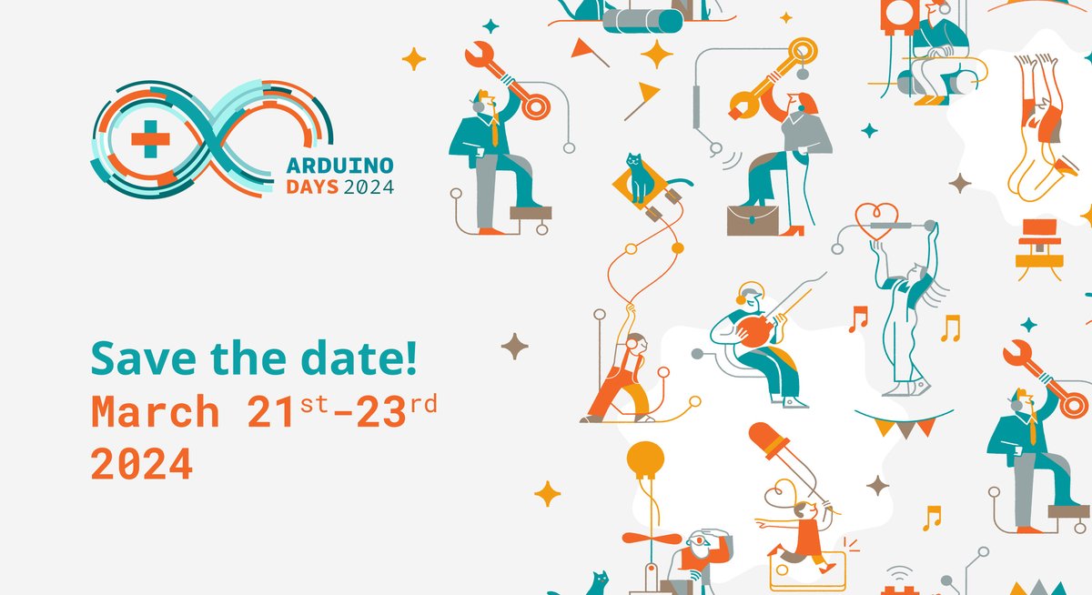 MakerFaireRome's tweet image. ⏰ March 21 - 23, 2024 mark your calendars! #ArduinoDays 2024 are coming up, packed with incredible projects and thrilling updates. Don't miss out on the action, discover the agenda and join the community! @arduino makerfairerome.eu/en/march-21-22…