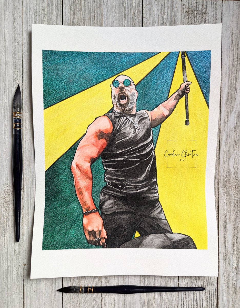 All done with this one. So much fun! Randy Berry is a great heal and model.
#carolinechretienart #wrestlingportrait #wrestlingart #wrestlers #wrestling #wrestlingartist #fanart #watercolorwrestling #watercolor #watercolorportrait