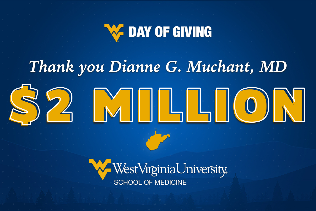 We are grateful to Dr. Dianne Muchant for a generous $2 million #WVUDayofGiving gift to establish the Dianne G. Muchant Chair of Pediatric Nephrology at the WVU School of Medicine. Thank you, Dr. Muchant! ➡️ dayofgiving.wvu.edu