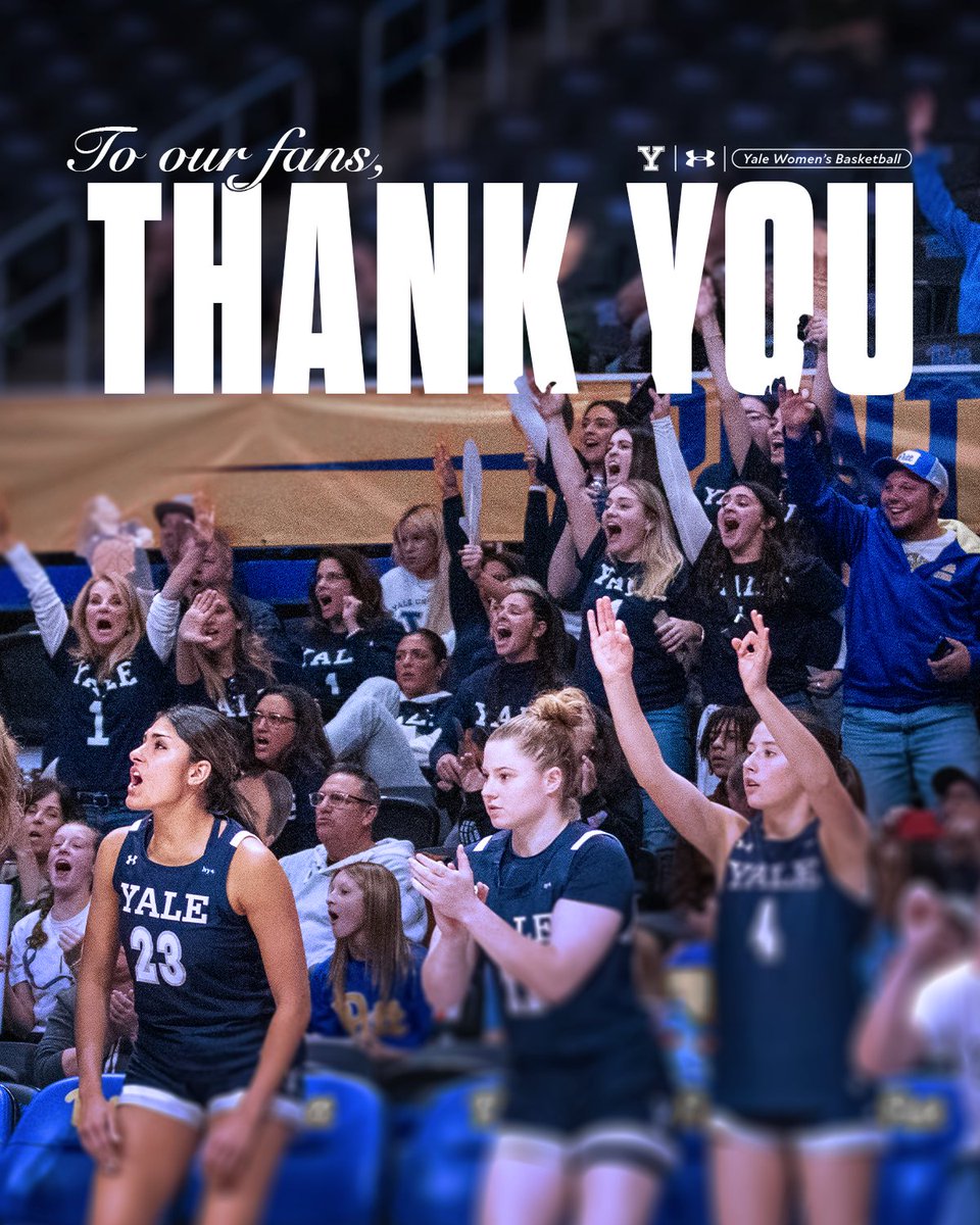 For all your support throughout the 2023-24 season... THANK YOU FANS! 💙🐶🏀 #ThisIsYale