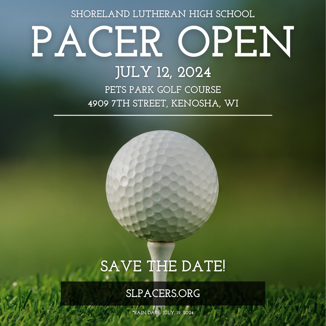 ShorelandLuthHS's tweet photo. ☀️ Look ahead to warmer weather! It's just around the corner, right? ⛳

Save the date for the 2024 Pacer Golf Open at a NEW location!

#SLPacerNation #ShorelandLutheran #PacerOpen https://t.co/t1vkGamdLz