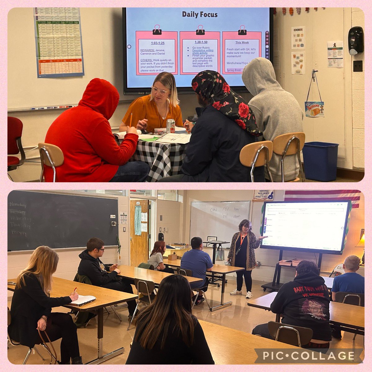 Representatives from ODE stopped by for a CLSD site visit today. They were impressed with the strong literacy instruction happening throughout AJH and Steele! So incredibly proud of our teachers💚💛 #CometImpact #StrongerTogether