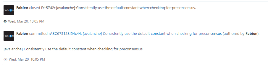 eCashInformer's tweet photo. New Avalanche diffs on the @eCashOfficial Phabricator 👀

https://t.co/uKpKAGNG0B

$XEC #PreConsensus https://t.co/K2yWMX7ueV