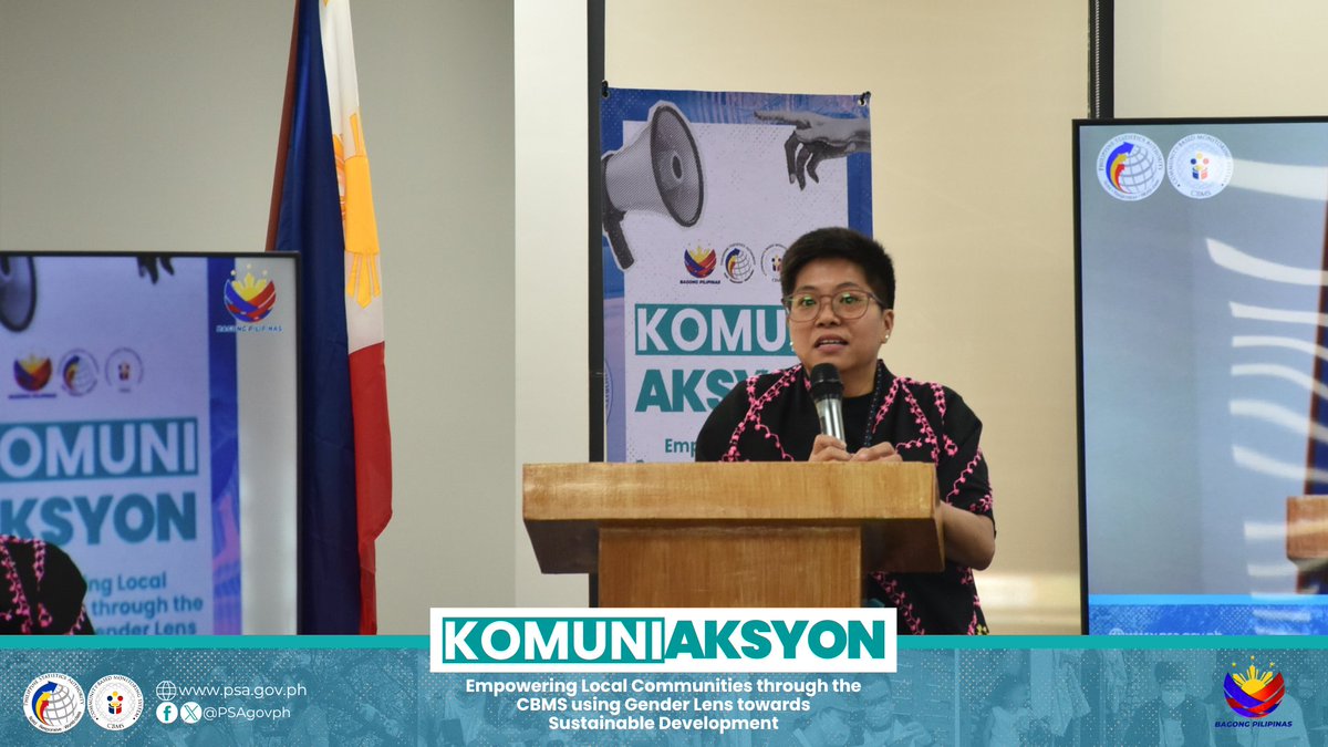 IN PHOTOS | Promoting the importance of community participation from a gendered standpoint, the Philippine Statistics Authority organized an Infosession entitled, 'KomuniAksyon: Empowering Local Communities through the CBMS Using a Gender Lens towards Sustainable Development' 1/3