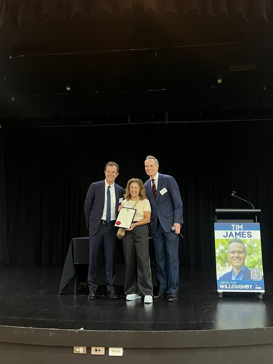 The ANC-AU was pleased to join Tim James Mp and all members of the Liberal Shadow Cabinet at a Community Forum in the Willoughby electorate. A special mention to Mrs Taleen Marcarian for being awarded the NSW Government Community Service Award Congratulations Taleen! 👏👏