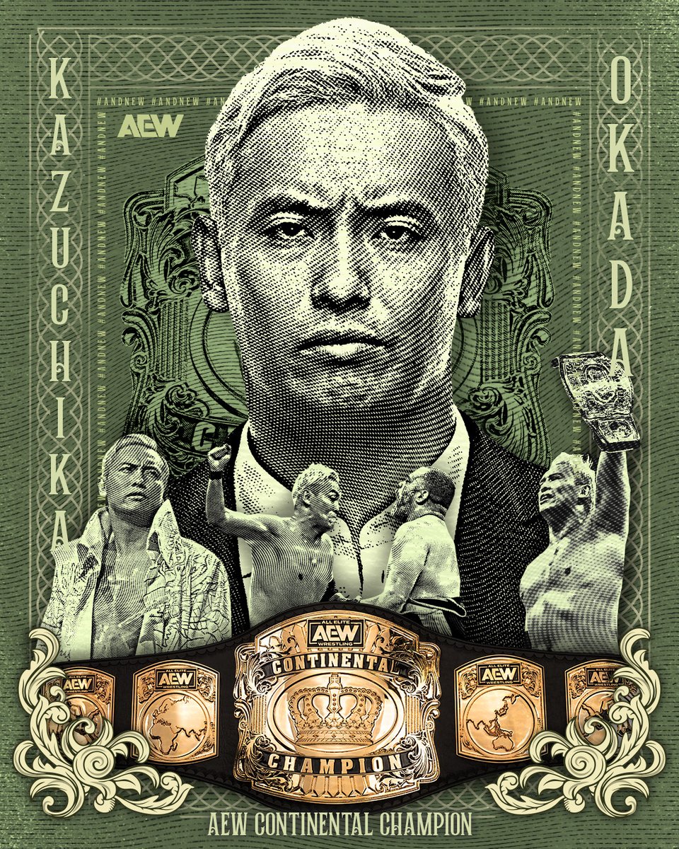 #AndNEW!!! #AEW Continental Champion Kazuchika Okada! @rainmakerXokada #AEWDynamite