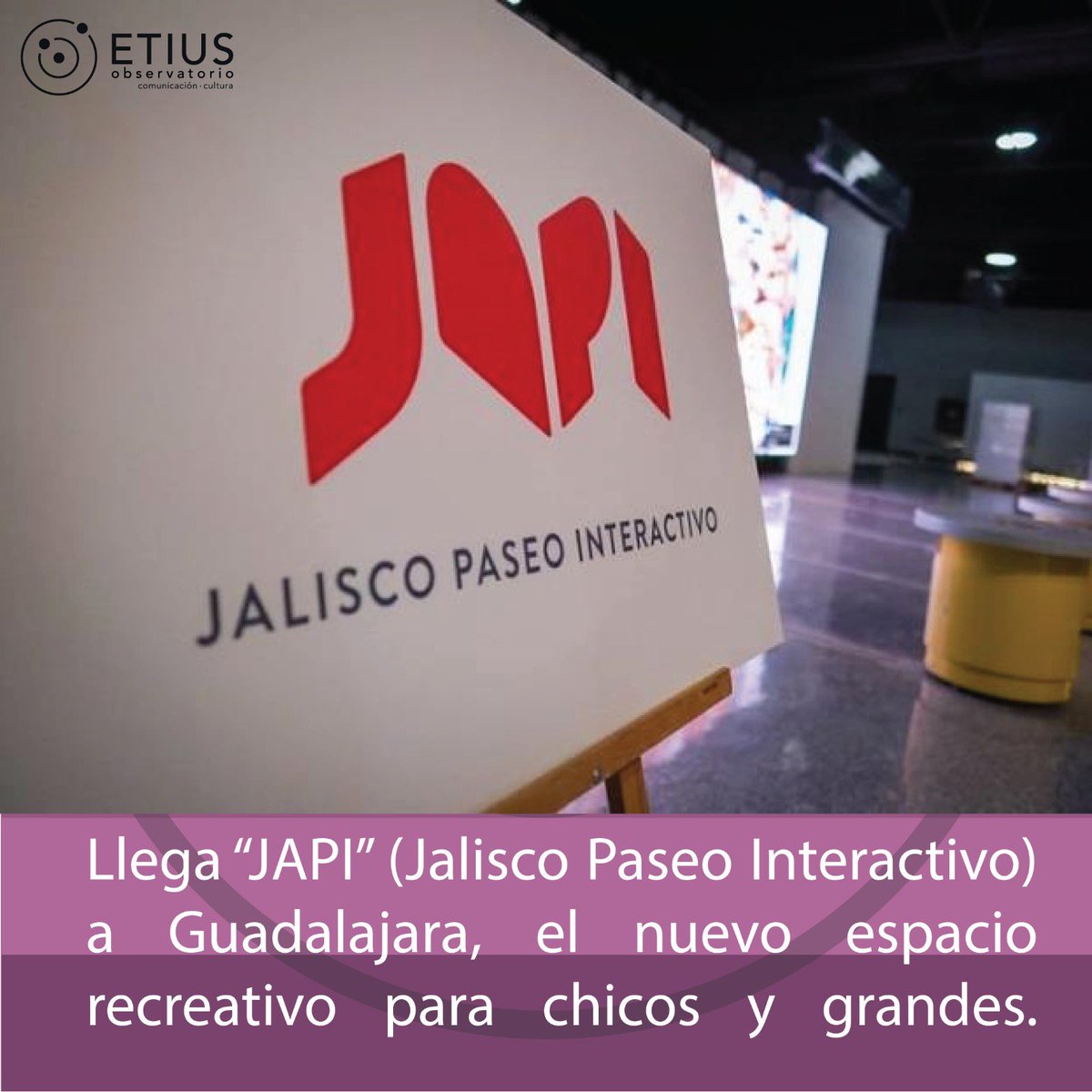 ETIUSobserva's tweet image. ¡Conoce acerca del nuevo centro de entretenimiento educativo en Jalisco! El Museo Trompo Mágico se transforma en Jalisco Paseo Interactivo (JAPI), donde la magia de la tecnología se une a la diversión. 🚀💫 #JAPI #Tecnología #EntretenimientoEducativo #Jalisco #ETIUS