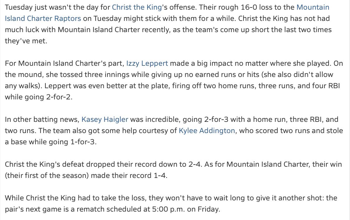 IzzyLeppert's tweet image. I hit 2 in the park home runs. Saw P-Dawg, who is still recovering from an injury but still strong as ever. I can’t wait to have her back! Congrats Kasey on your in the park home run!🎉 Way to make contact with the ball girls! @CatamountSB @LongwoodSB @LMC_Softball