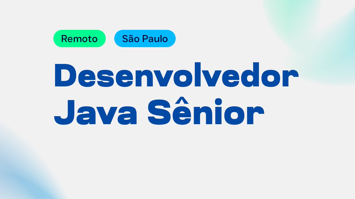 antliaconsult's tweet image. antlia.com.br/vagas/desenvol…
Quer ser parte do time que transforma ideias em realidade? Estamos com oportunidades empolgantes para Desenvolvedores Java Sênior! 🌟💼
Acesse o link e envie seu currículo hoje mesmo.🚀💻
#desenvolvedorjava #antliaconsultoria