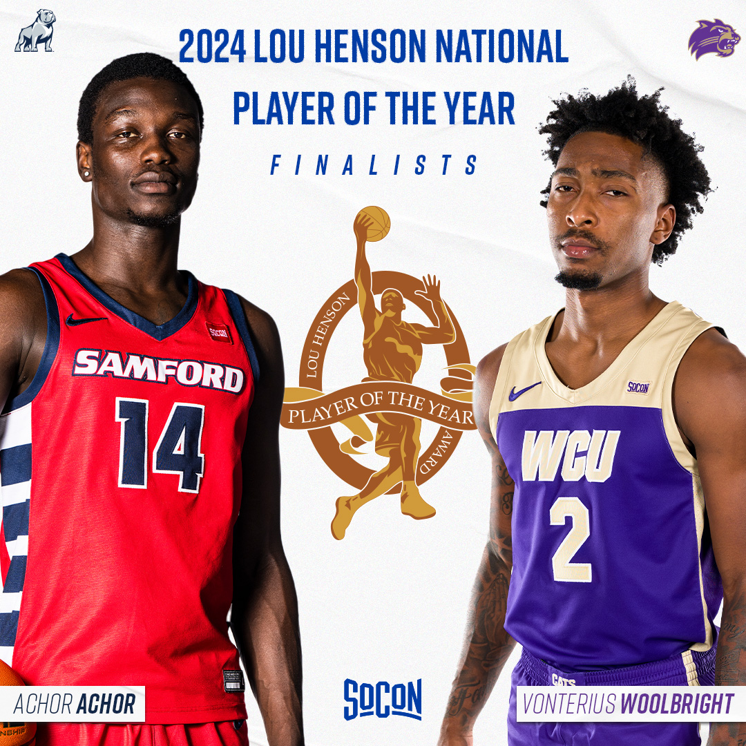 SoConSports's tweet image. Not one, but TWO finalists for the Lou Henson National Player of the Year! | #SoConHoops 

📰 louhenson.com