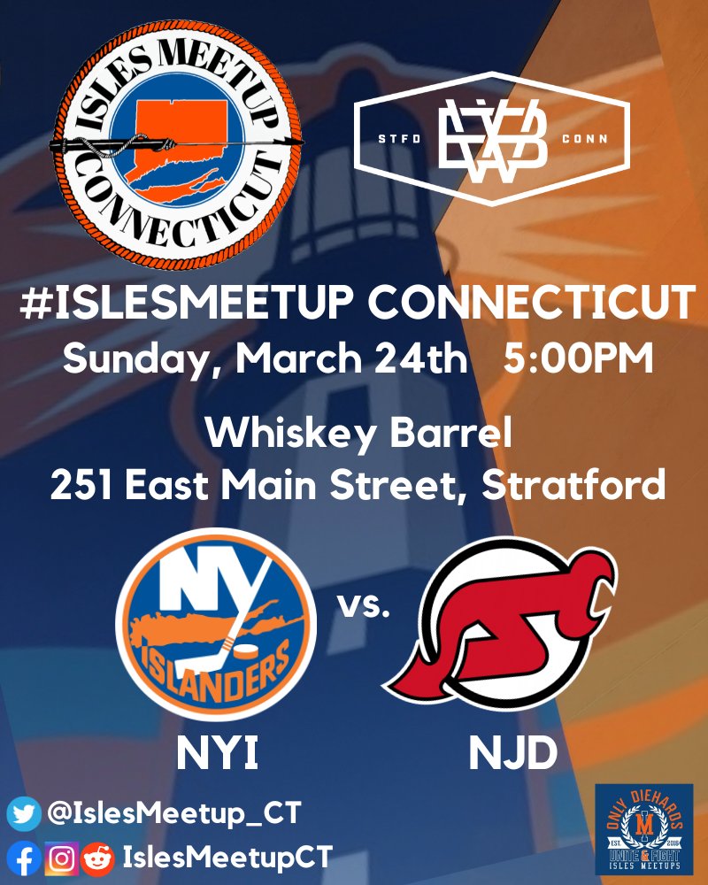 islesmeetup_CT's tweet image. Come on boys!  Let's get off the schnide!!

@IslesMeetups at @whiskeybarrelct 
This Sunday, March 24th @ 5PM 

@NYIslanders vs. @NJDevils 
#Isles #LGI #YESYESYES