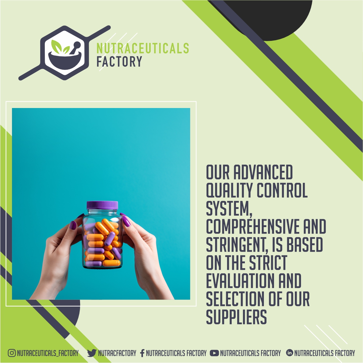 Our advanced Quality Control system, comprehensive and stringent
#NutraceuticalsFactory #Nutraceuticals #usa #florida #privatelabeling #productdevelopment #manufacturing #privatelabelnutraceuticals #nutraceuticalsupplement #manufacturer