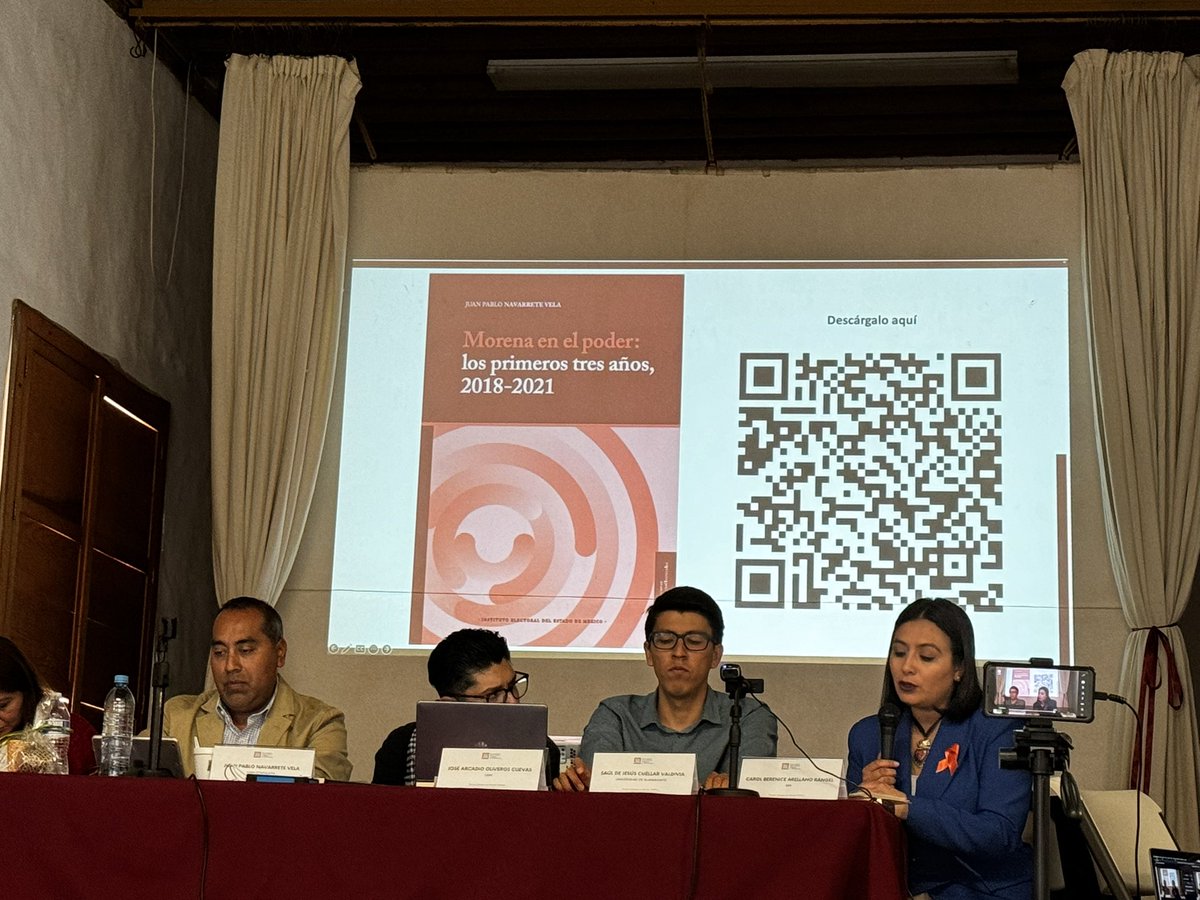 📌📚 Morena en el poder: los primeros tres años, 2018-2021 es un libro de <a href="/jpnvela/">JUAN PABLO NAVARRETE VELA</a> que se presentó hoy 

Se puede descargar aquí 👇🏼

publicaciones.ieem.org.mx/index.php/publ…