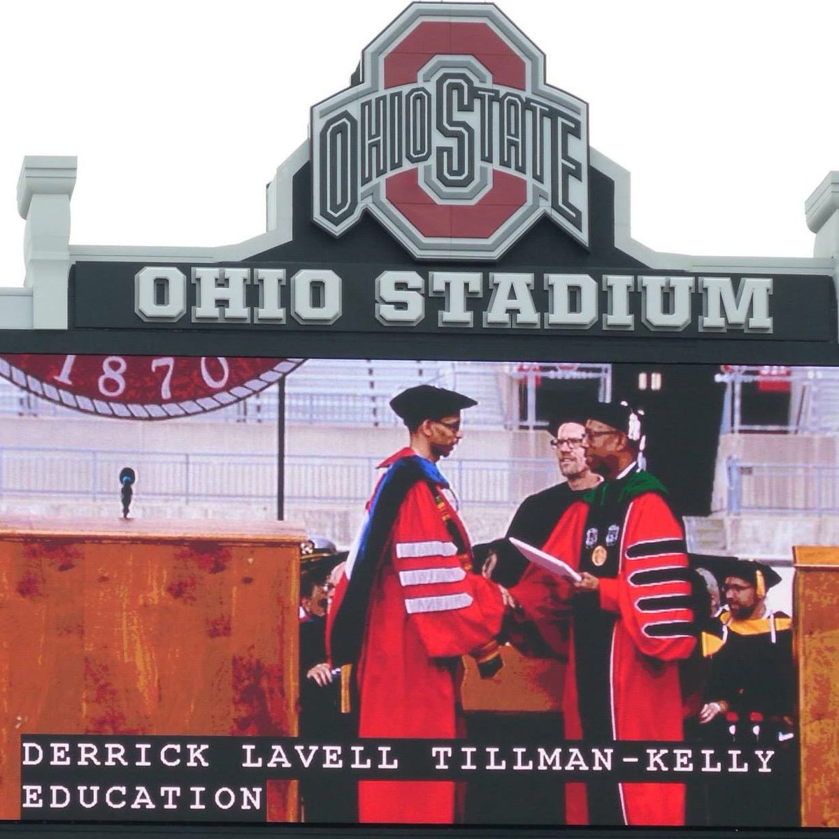 .@OhioStateHESA brought me to @OhioState for the PhD and launched my career... I'm happy to support #75for75 and serve as a 2015 SPA Cohort Captain! One of my favorite memories is receiving my PhD from former President Drake in Ohio Stadium! Support at go.osu.edu/75for75