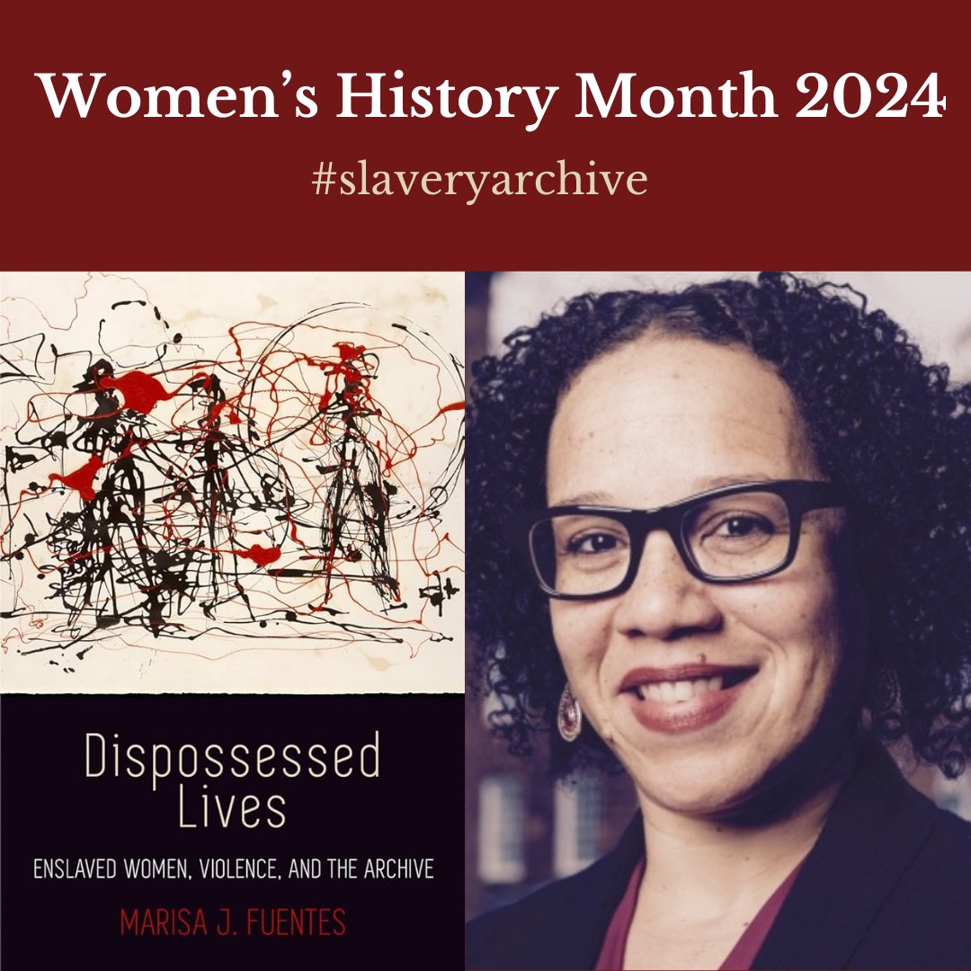 Marisa Fuentes is not on social media, but it's #WomensHistoryMonth and we don't forget her work. If you never read it, it's more than time to check her Dispossessed Lives: Enslaved Women, Violence, and the Archive #Slaveryarchive pennpress.org/9780812224184/…