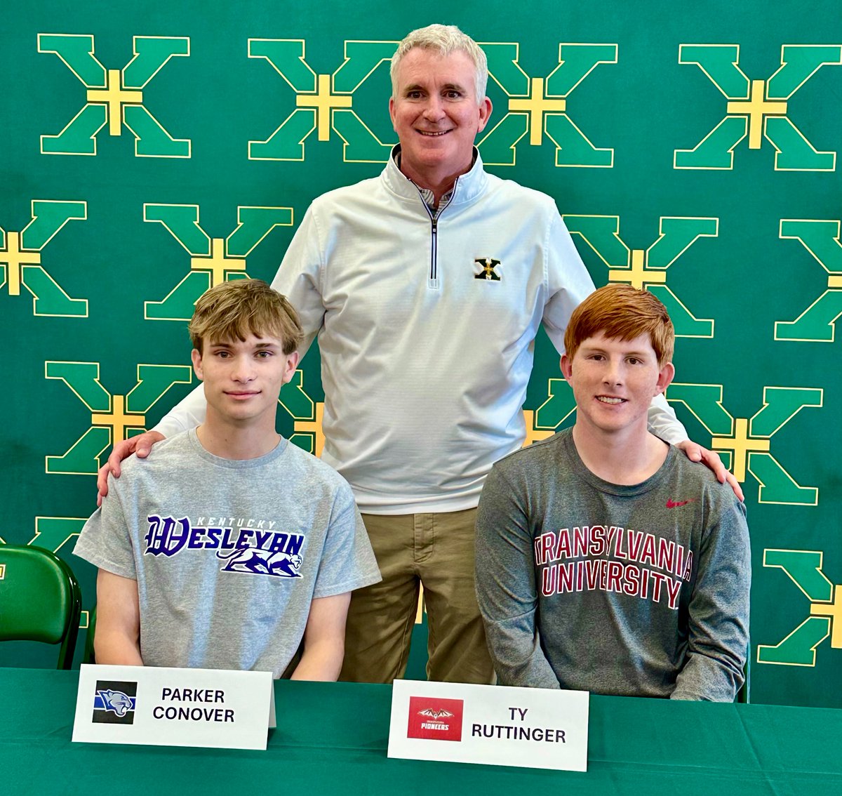 Always one of the biggest days of the year - Spring Signing Day at Saint Xavier. Super proud of Parker Conover (Kentucky Wesleyan) and Ty Ruttinger (Transylvania) for signing on the dotted line. Big things coming for both!