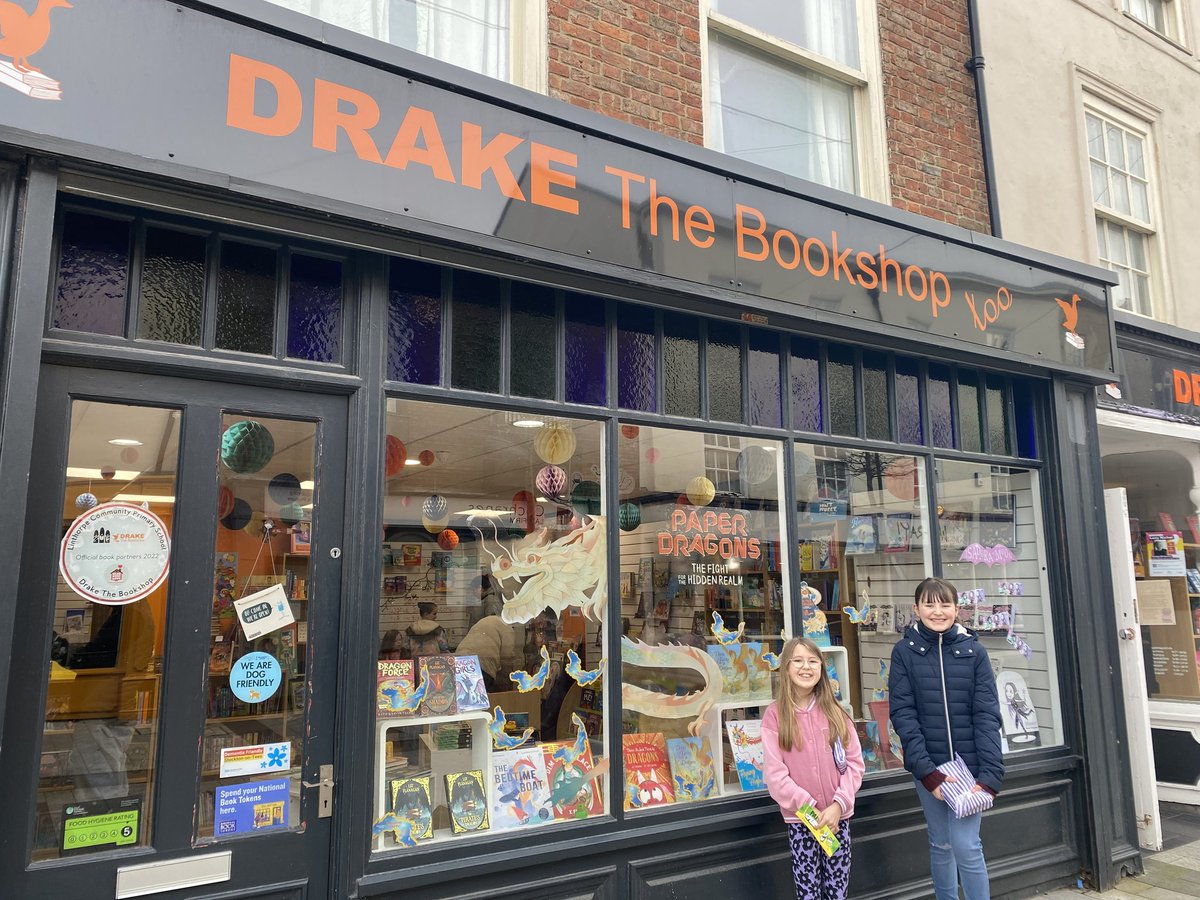 My girls teamed up with my employer @teesvalleyed and 'magical' independent bookshop @drakebookshop in #Teesside This is to help get 📚 into the hands of other children that may not have access to them this #Easter So far people have been VERY generous .... 📖 2/5