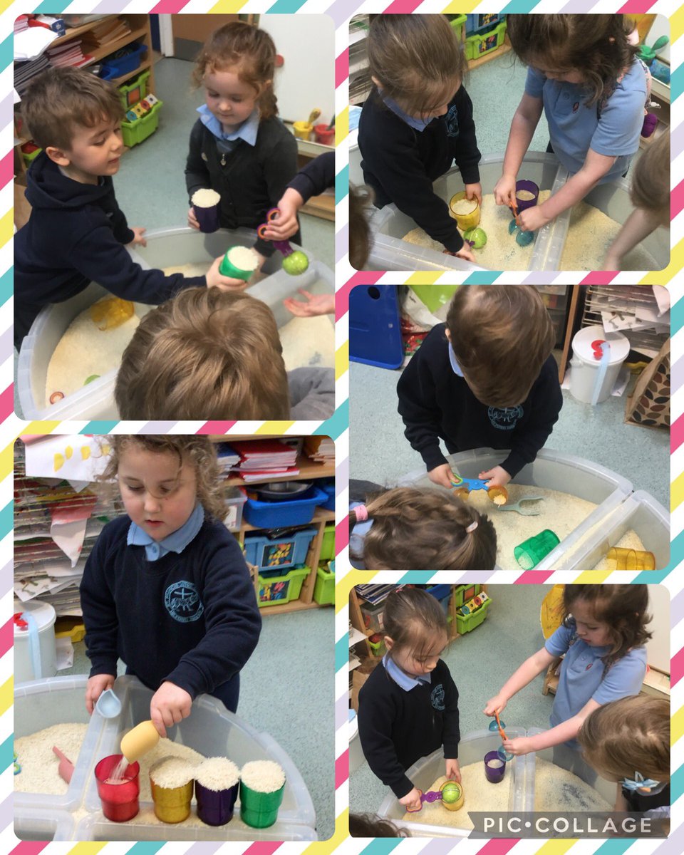 We have enjoyed exploring our focus sound ‘r’. Making rainbows and  experimenting with rice play!