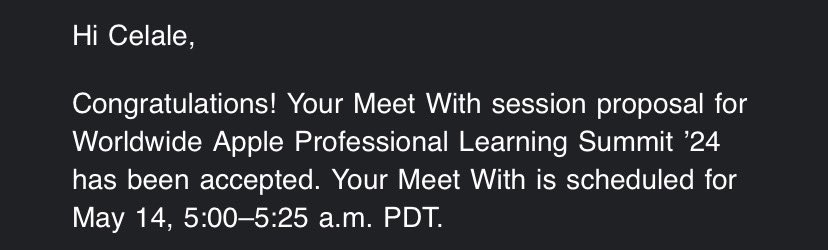 Excited for summit 🤩 #apple #applelearning #apls #worldwide