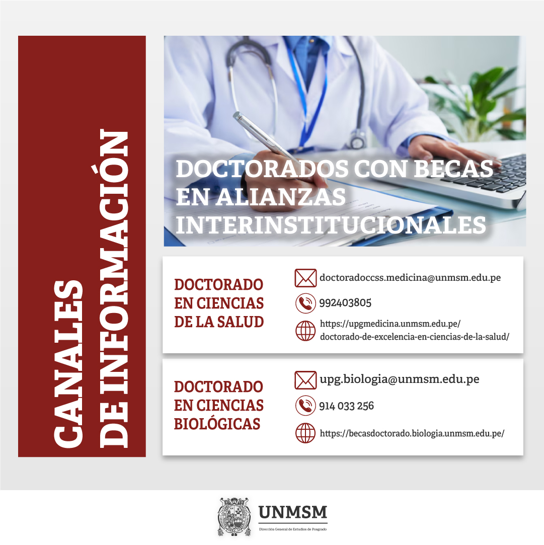 🚨DOCTORADOS CON BECAS EN ALIANZAS INTERINSTITUCIONALES
👉No pierdas la oportunidad de crecer profesionalmente en la Decana de América.
Envíanos tus datos al siguiente link: bit.ly/ADMISION24I-DG… para poder enviarte la información de nuestros programas según facultad.