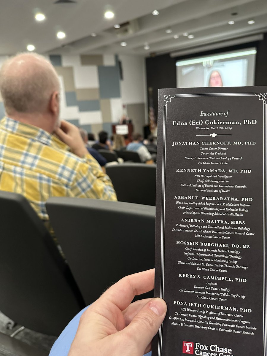 Huge congrats to @ednacukierman An exceptional colleague and outstanding scientist, truly a pillar at @FoxChaseCancer!