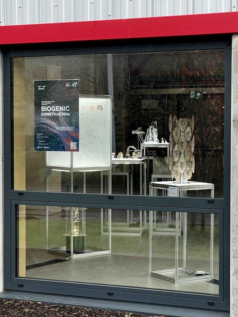 Bio_Buildings's tweet photo. Join us for guided tours of the innovative exhibition on building the future with microbial minerals at #theOME. 
Book Your Visit now, available from March 20-28.
https://t.co/ZCV2NFoHA8
#livingconstruction #biomineralisation #MICP  #microbes #biogenicconstruction #biofabrication https://t.co/brC5amfFt5