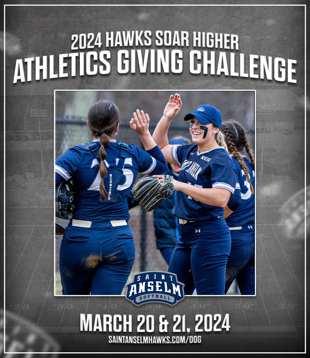 The 2024 #HawksSoarHigher Athletics Challenge is underway! Support our program by making a donation now!⤵️ Donate Here: saintanselmhawks.com/dog