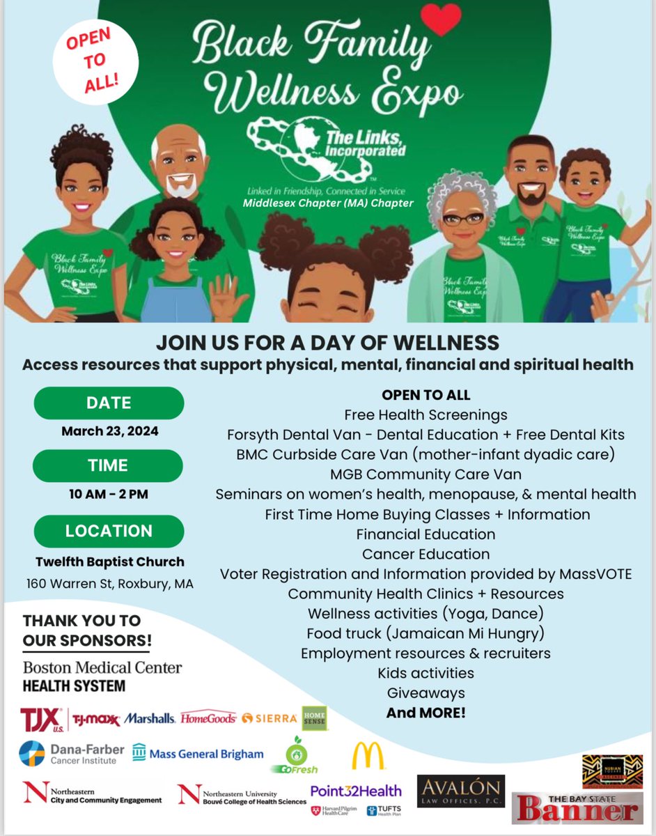 Great health and wellness event this Saturday in Roxbury!