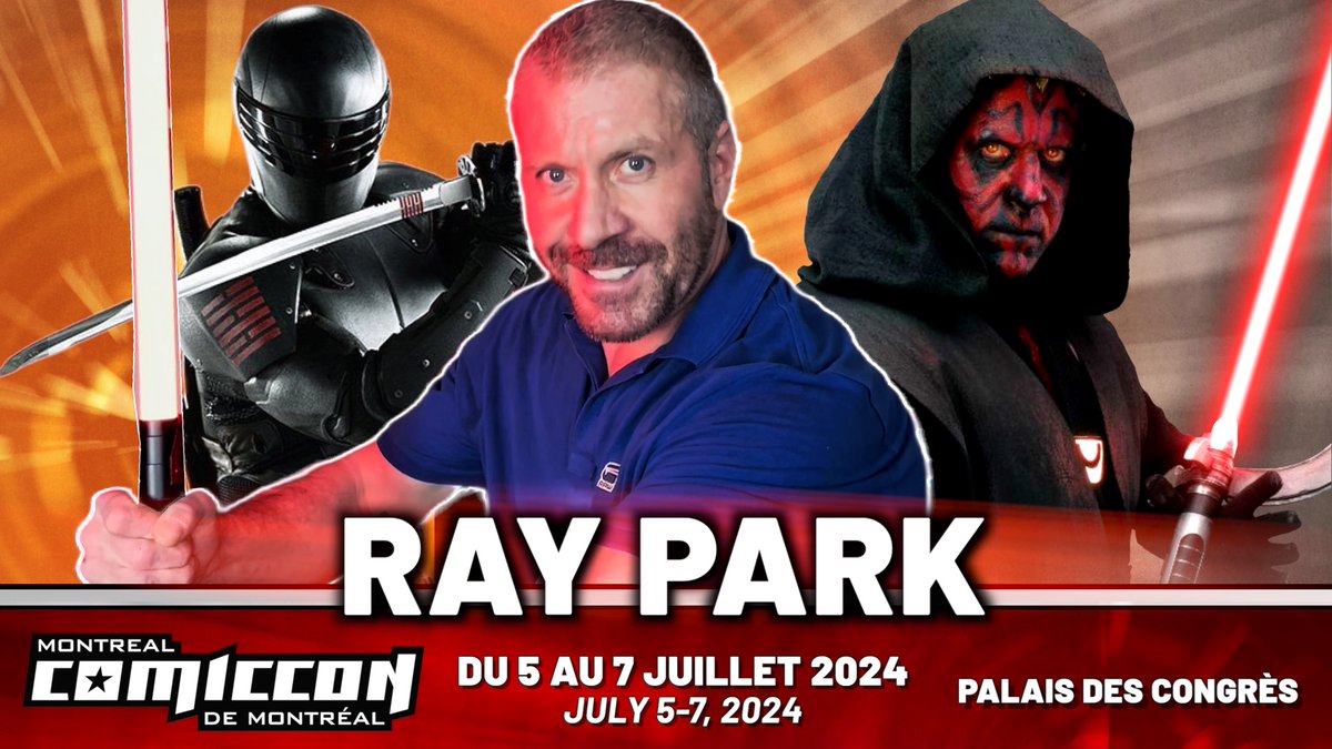 Nouvel invité//New Guest! @IAMRayPark sera au Comiccon de Montréal cet été. Billets//Tickets: montrealcomiccon.com/billets/ #montrealcomiccon2024 #starwars #darthmaul