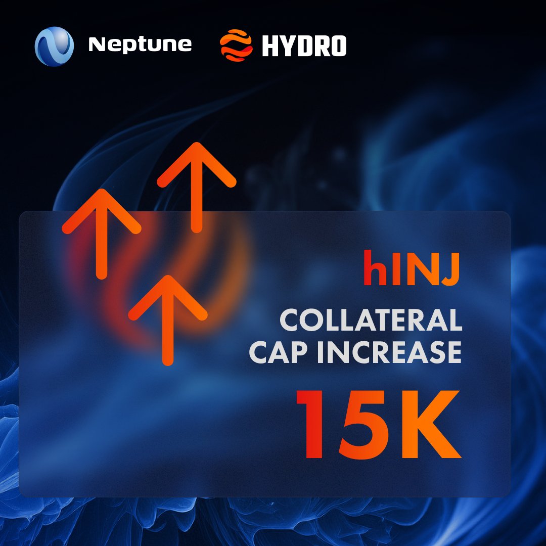 Neptune Finance (@neptune_finance) on Twitter photo 📢
The collateral cap for $hINJ has been increased once again!
Collateral Cap $hINJ 10k >> 15k
For those on the other side of the world missing the cap increases, Neptune will push an increase during your time zone shortly
<a href="/hydro_fi/">Hydro Protocol</a> <a href="/injective/">Injective 🥷</a> 📢
The collateral cap for $hINJ has been increased once again!
Collateral Cap $hINJ 10k >> 15k
For those on the other side of the world missing the cap increases, Neptune will push an increase during your time zone shortly
<a href="/hydro_fi/">Hydro Protocol</a> <a href="/injective/">Injective 🥷</a>