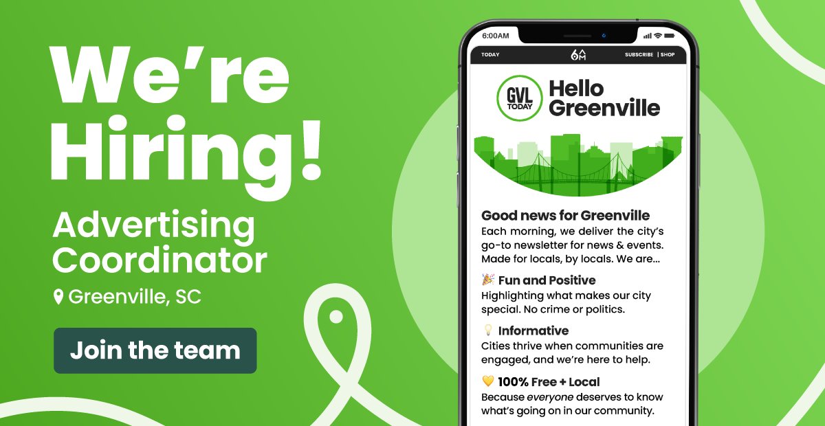 We're hiring an Advertising Coordinator to support our Client Success Team. This individual will support the post-sale process and implementation for advertising partners while earning a competitive salary and unlimited PTO. See the details and apply here: 6amcity.com/careers