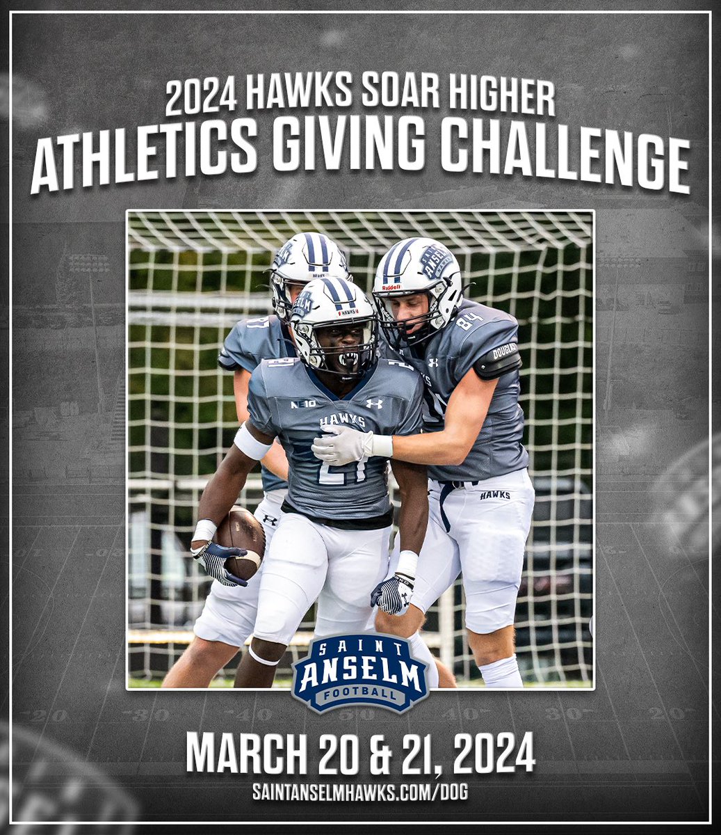 The 2024 #HawksSoarHigher Athletics Challenge is underway! Support our program by making a donation now ⤵️ Donate Here: saintanselmhawks.com/dog