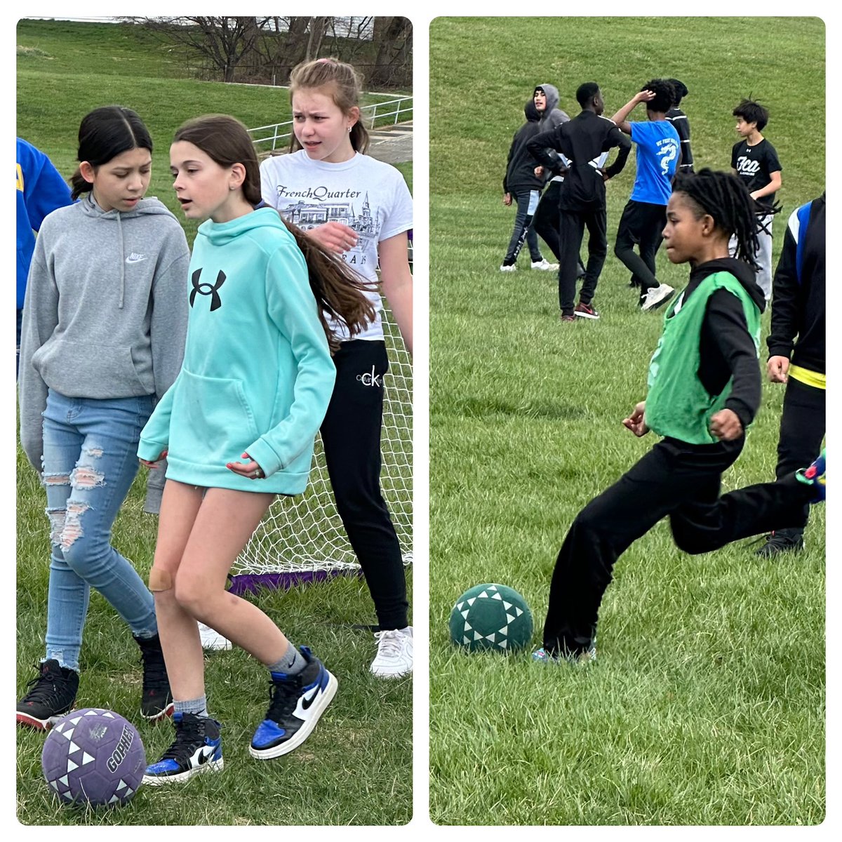 Today @fms_bcps we combined our PBIS soccer incentive with the first full day of spring and it was #GOALS! @SchifferB @Fschrader1