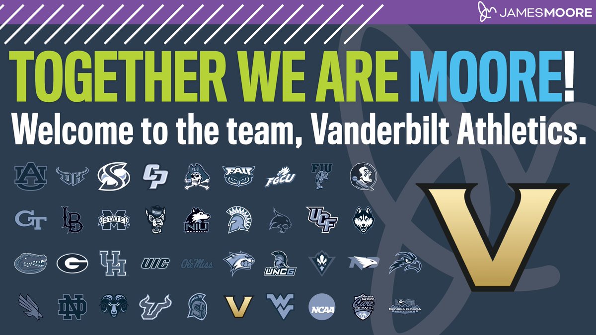 Welcome to the team, @vucommodores! Learn MOORE: jmco.com/collegiate-ath…