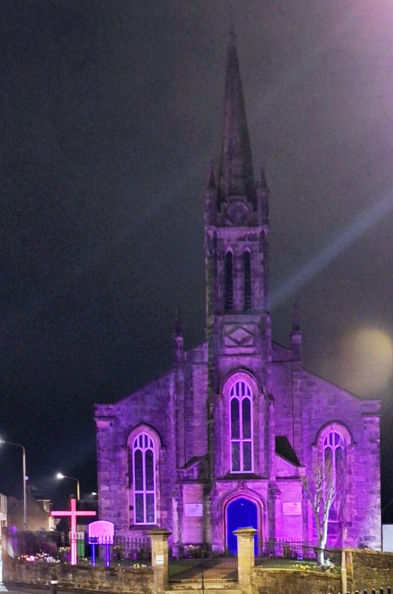 A huge thank you to the Allan Church in Bannockburn for lighting up purple for my boy on #CHAMP1AwarenessDay

#CaldotheChamp1on #RareDisease #AutismAwareness #CHAMP1 💜💜💜💜💜