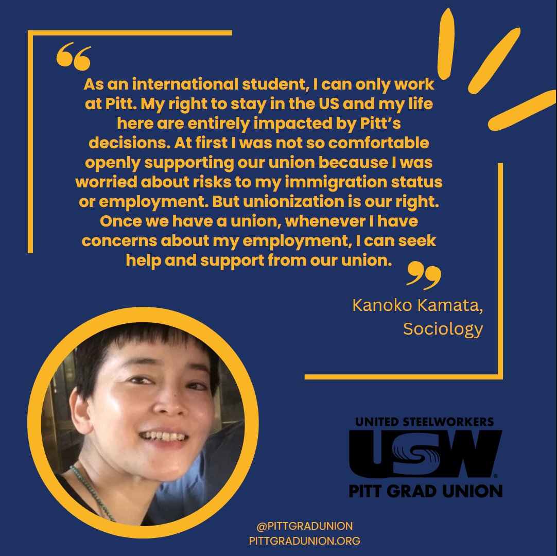 Meet another one of us grad organizers! This is Kanoko. When she's not busy working on her research studying social movements, she's busy talking to international grads about unionizing. #WeAreTheUnion