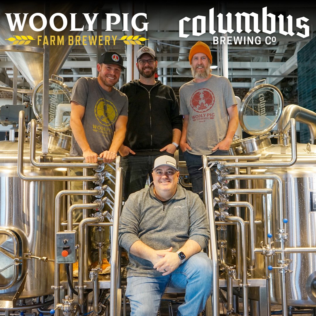 ColumbusBrewing's tweet photo. Time for another collab brew!
Our favorite part of the Ohio craft beer community is having a great time collaborating with Ohio breweries! Wooly Pig Farm Brewery came to visit us and we brewed up a tasty Maibock. Can't wait to try it - thanks for brewing with us! 🍻
#AllForOhio https://t.co/9OybuXmpjA
