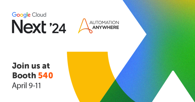 Join us at #GoogleCloudNext! Join our sessions on applied AI with lessons learned from implementation to ROI, and real-life AI powered use cases. Find out more: automationanywhere.com/custom-lp/goog… #AI #Automation