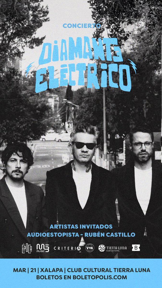 Del Vive Latino al Tierra Lunario xalapeño! Nos vemos mañana para disfrutar de los flamantes ganadores del latin Grammy, <a href="/Diamantelectric/">Diamante Eléctrico</a>