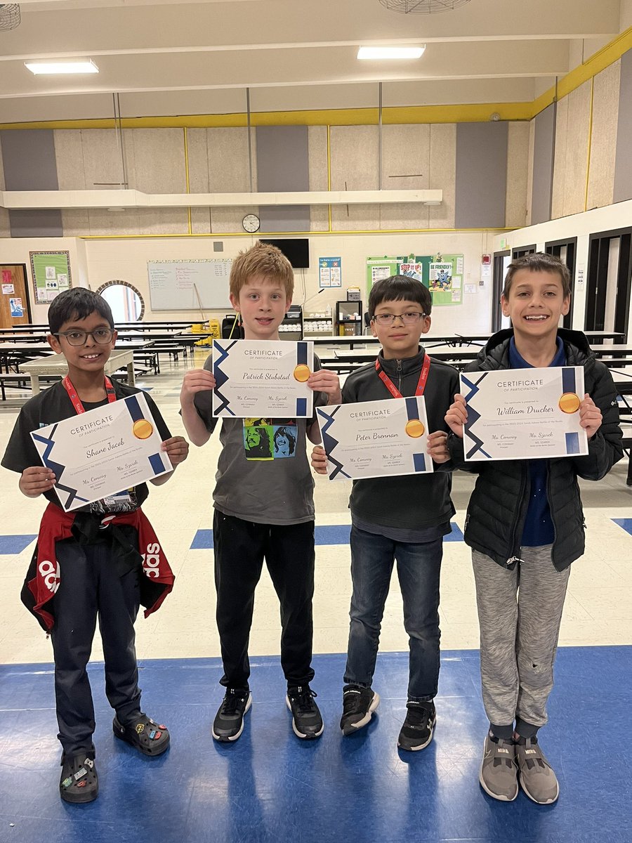 Congrats to our 4th graders taking home 1st place in the Battle of the Books!! I am proud of you! @AMasterson23 #Empower95 #BulldogBest