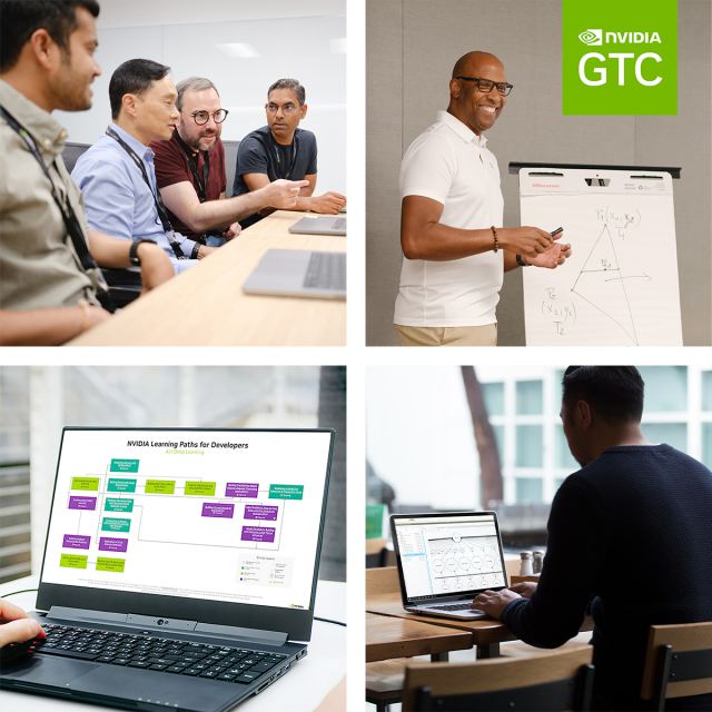 MichaelALim's tweet photo. Visit us at #GTC24 in the technical training area at the lower level of the conference center. You'll be able to connect with instructors and take a #generativeAI self-paced course at no cost. Add to your calendar: https://t.co/Hhmn4u6zez https://t.co/rEnaUOQGTF https://t.co/2Ebx9Ey70D