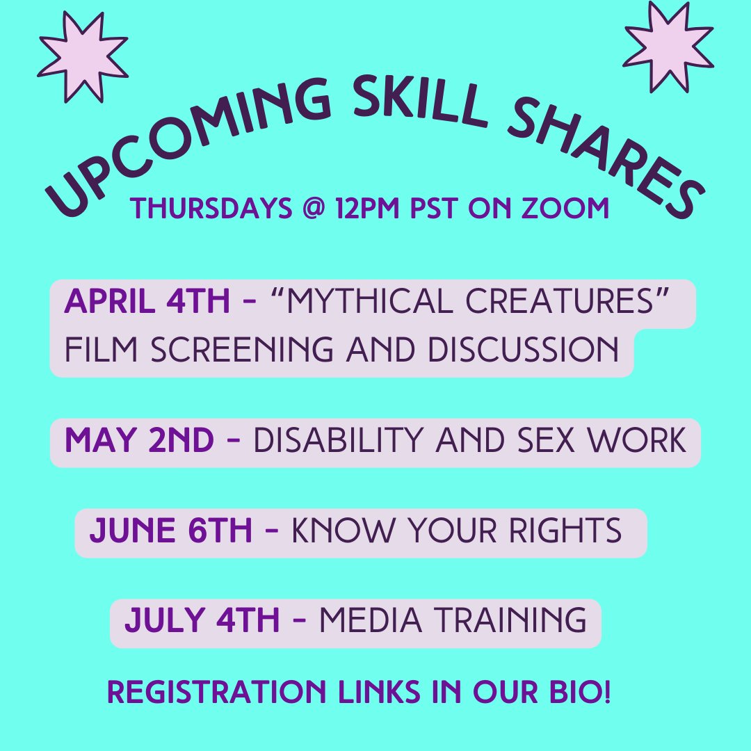 Reminder to register for our upcoming skill shares that will be taking place on the first Thursday of each month @12pm PST!💜 Find the registration links + more info about each skill share in our Linktree: linktr.ee/pacesociety?ut…
